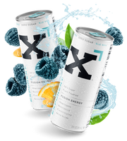 Cans of Exponent Energy - Blue Nova Plant - Based Energy Drink