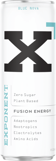 A can of Exponent Energy - Blue Nova Plant - Based Energy Drink